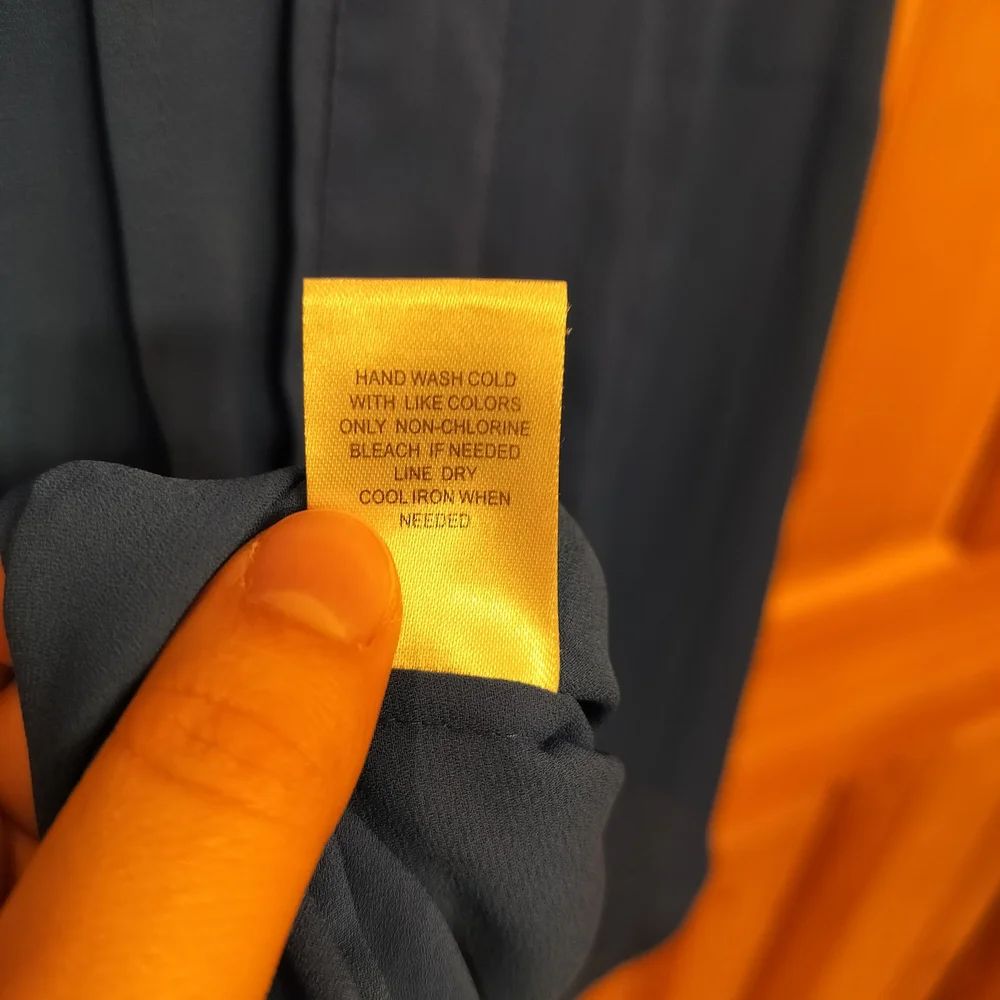 Daniel Rainn Deep Blue Blouse with Textured Accents - Picture 4 of 4